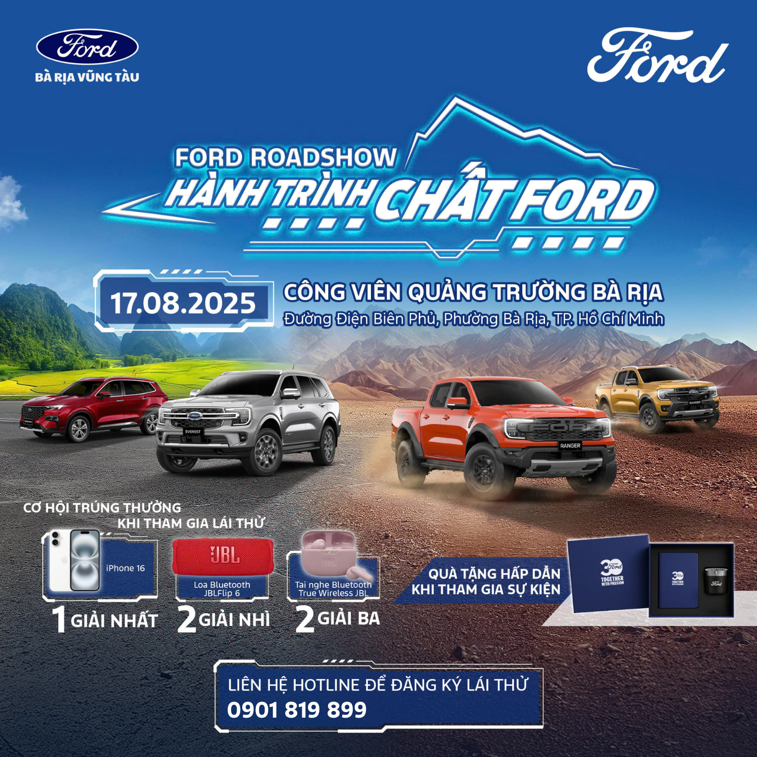 FORD ROADSHOW 2025 – Hành Trình Chất Ford Tại Bà Rịa – Vũng Tàu