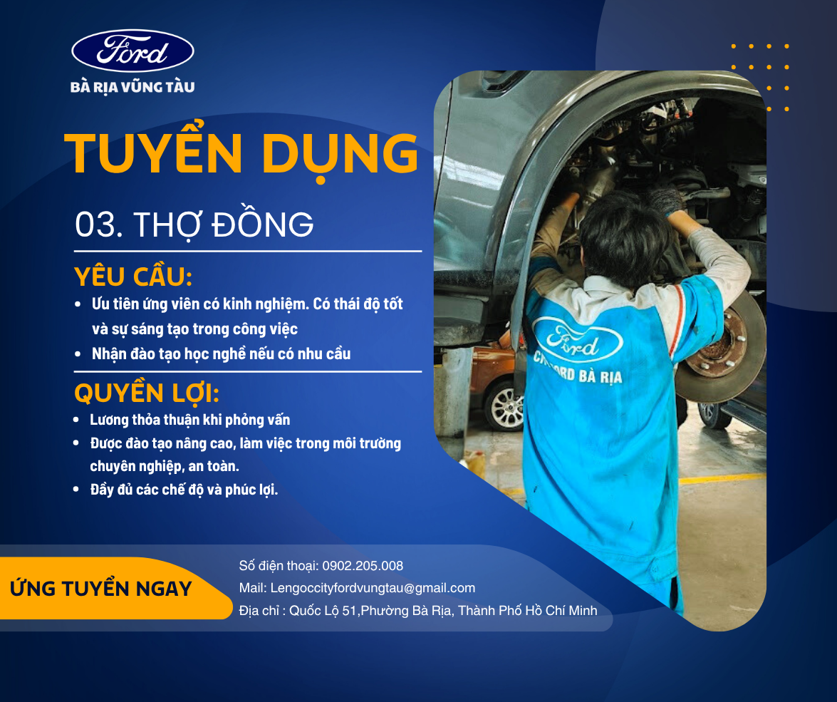 TUYỂN DỤNG THỢ ĐỒNG